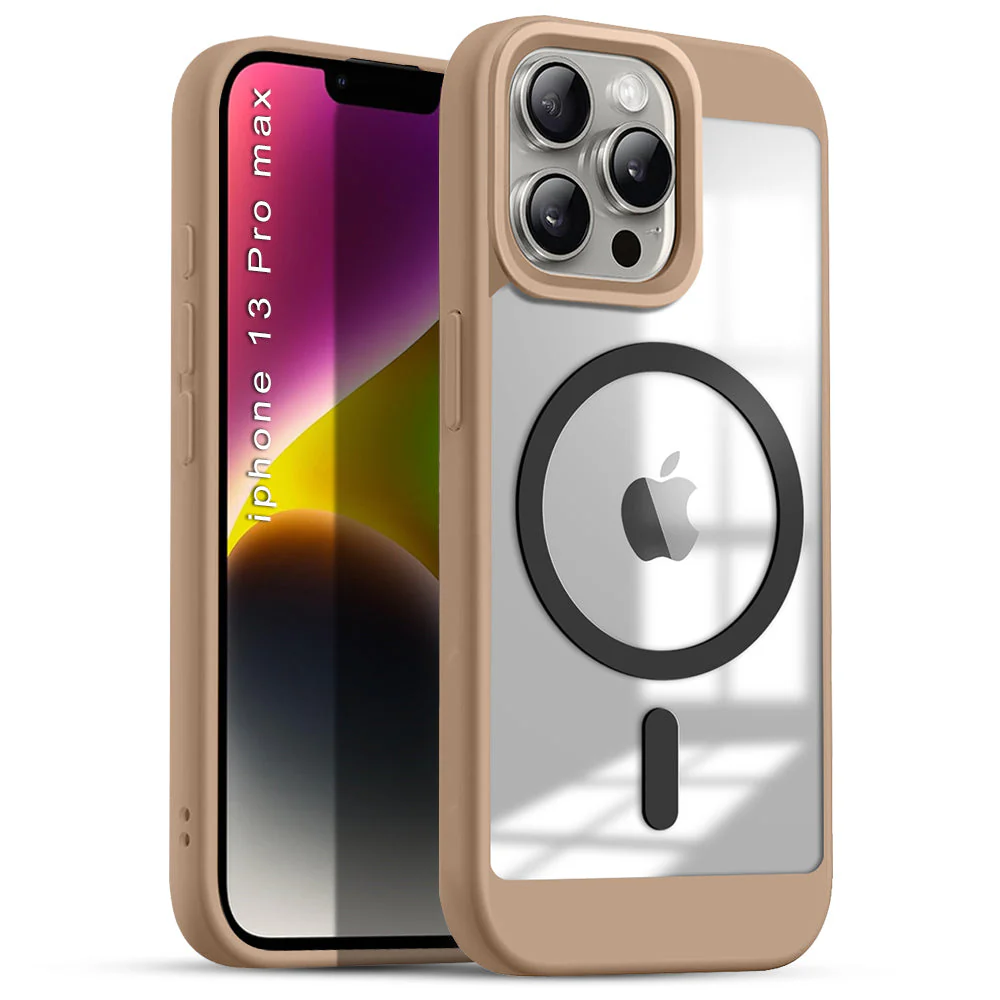 US LITE Shockproof Mag-Safe Transparent Clear Hard Back Cover Case with Soft Edge | Camera Protection & Wireless Charging Support for iPhone Series - Image 15