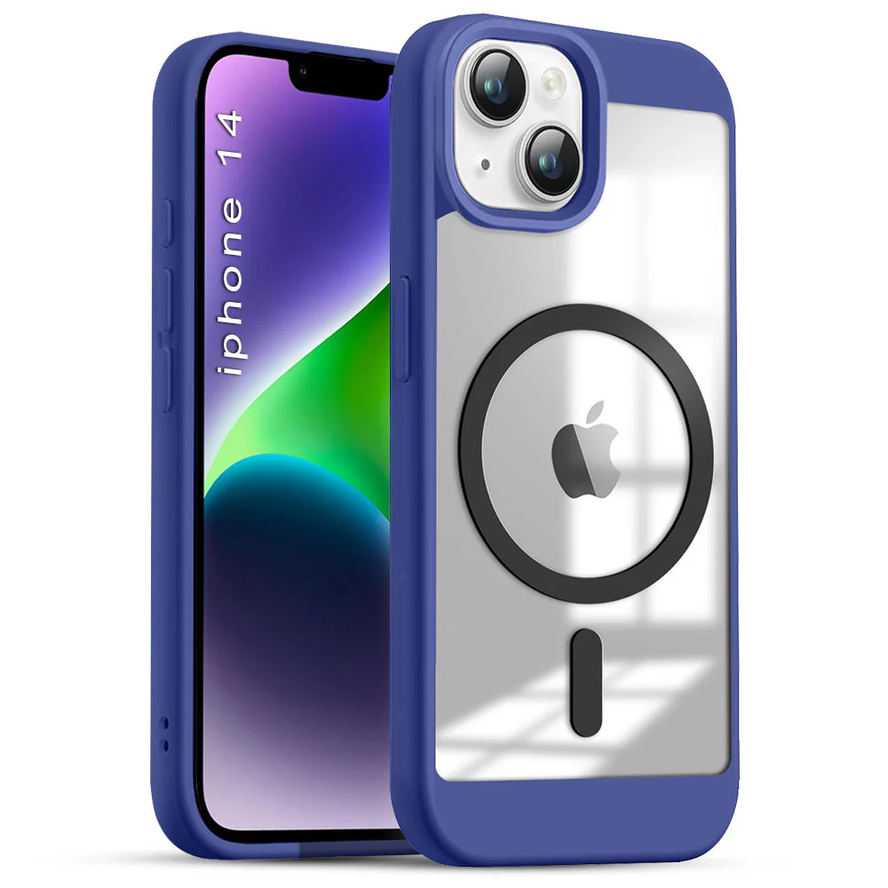US LITE Shockproof Mag-Safe Transparent Clear Hard Back Cover Case with Soft Edge | Camera Protection & Wireless Charging Support for iPhone Series - Image 18