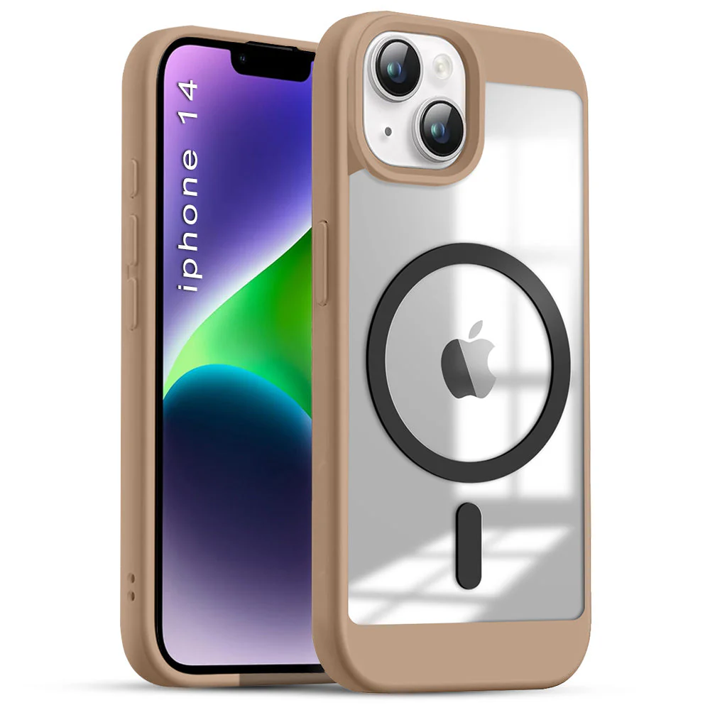 US LITE Shockproof Mag-Safe Transparent Clear Hard Back Cover Case with Soft Edge | Camera Protection & Wireless Charging Support for iPhone Series - Image 20