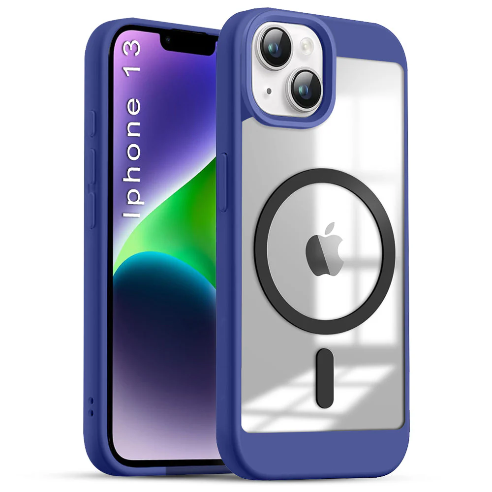 US LITE Shockproof Mag-Safe Transparent Clear Hard Back Cover Case with Soft Edge | Camera Protection & Wireless Charging Support for iPhone Series - Image 3