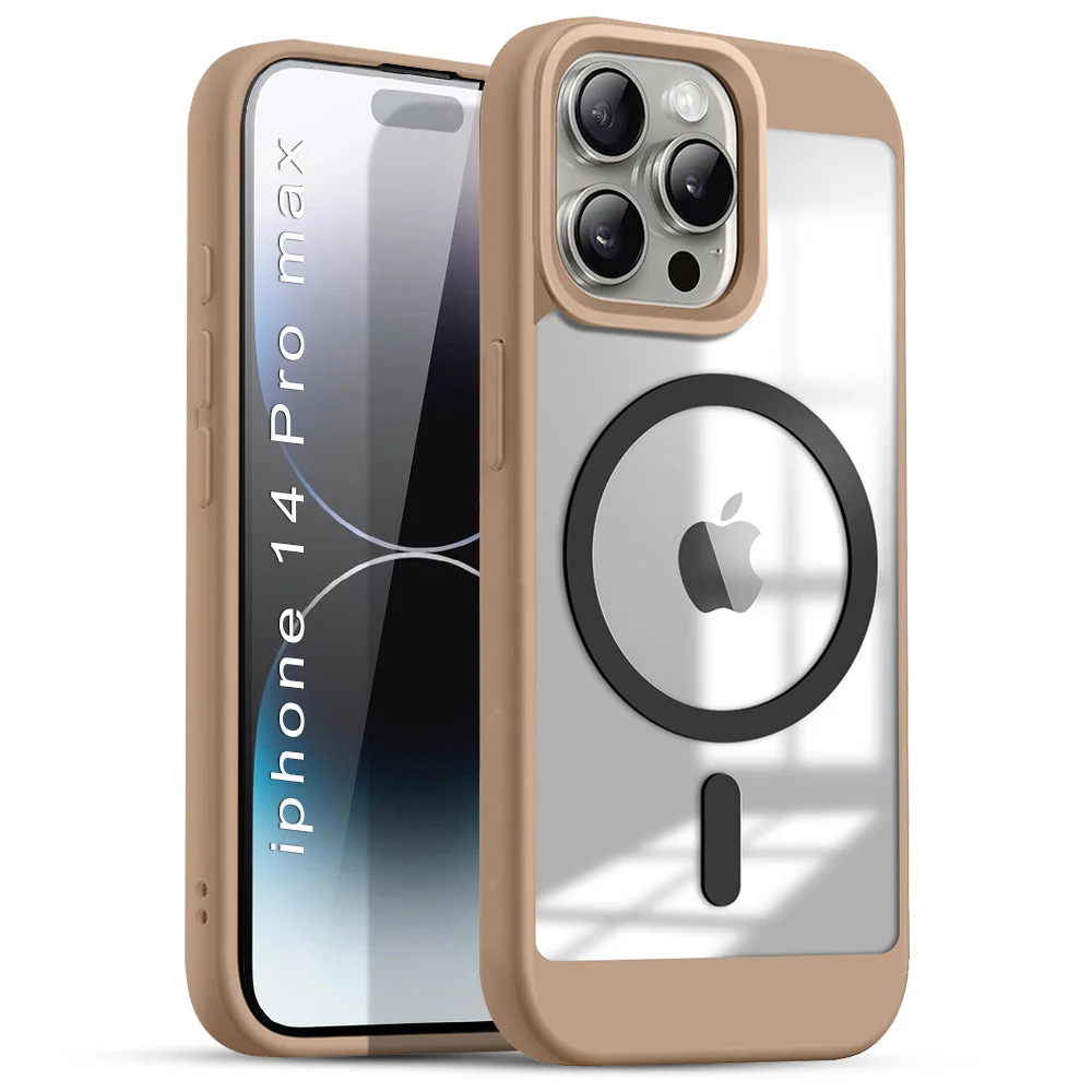 US LITE Shockproof Mag-Safe Transparent Clear Hard Back Cover Case with Soft Edge | Camera Protection & Wireless Charging Support for iPhone Series - Image 35