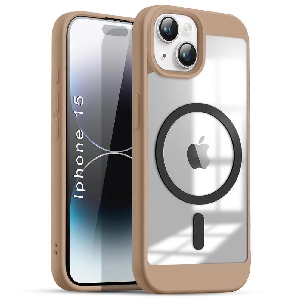 US LITE Shockproof Mag-Safe Transparent Clear Hard Back Cover Case with Soft Edge | Camera Protection & Wireless Charging Support for iPhone Series - Image 40