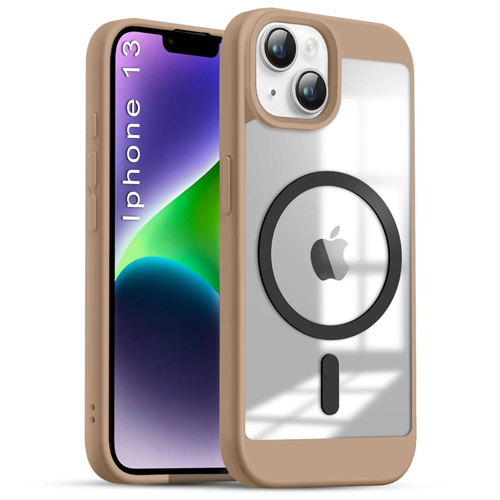 US LITE Shockproof Mag-Safe Transparent Clear Hard Back Cover Case with Soft Edge | Camera Protection & Wireless Charging Support for iPhone Series - Image 5