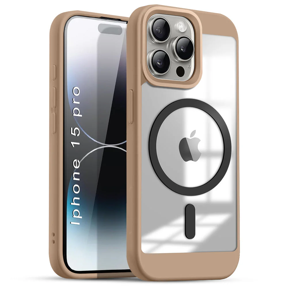 US LITE Shockproof Mag-Safe Transparent Clear Hard Back Cover Case with Soft Edge | Camera Protection & Wireless Charging Support for iPhone Series - Image 50