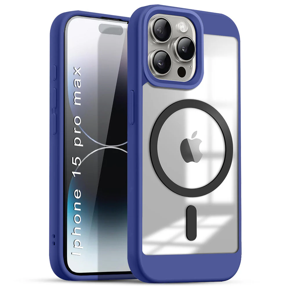 US LITE Shockproof Mag-Safe Transparent Clear Hard Back Cover Case with Soft Edge | Camera Protection & Wireless Charging Support for iPhone Series - Image 53