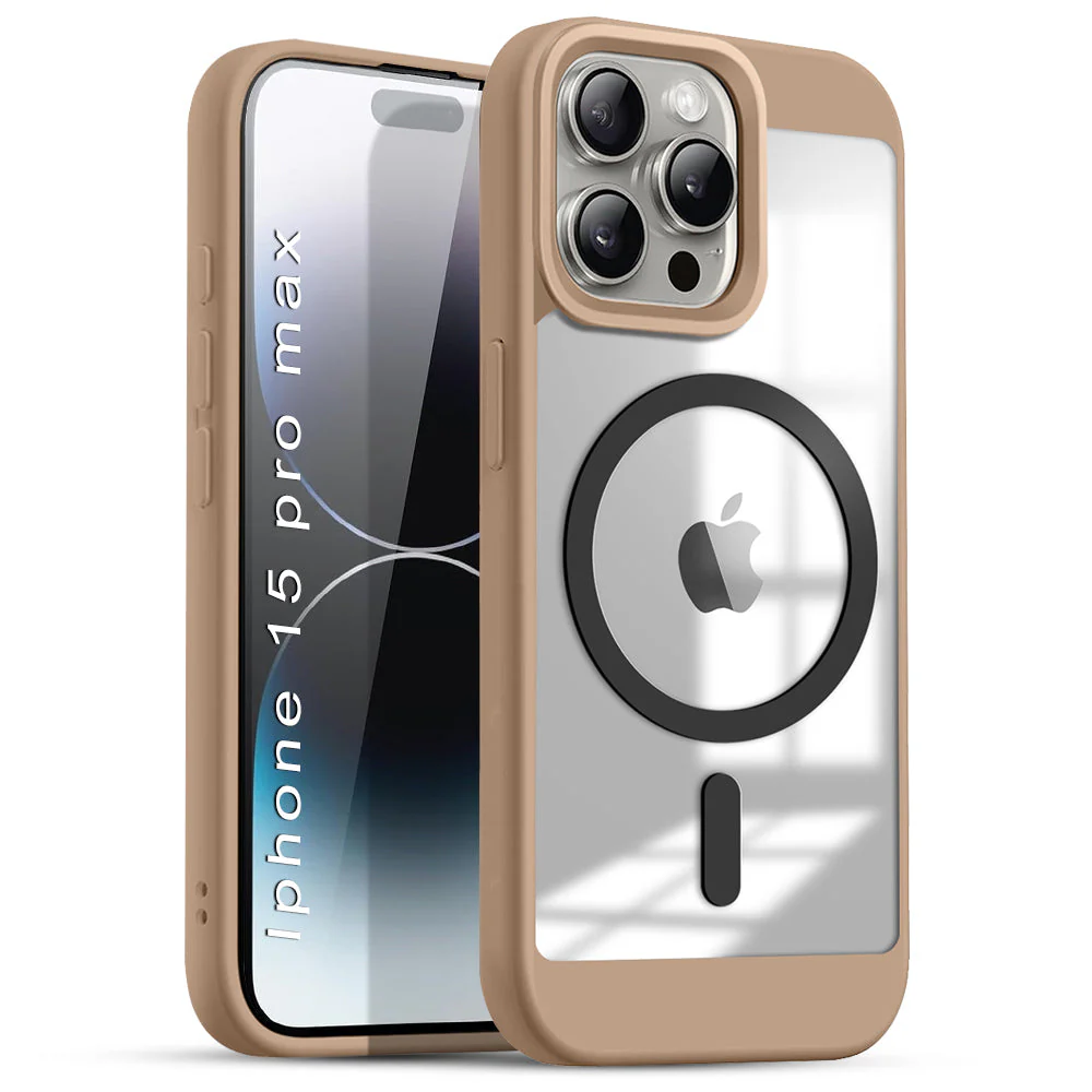 US LITE Shockproof Mag-Safe Transparent Clear Hard Back Cover Case with Soft Edge | Camera Protection & Wireless Charging Support for iPhone Series - Image 55