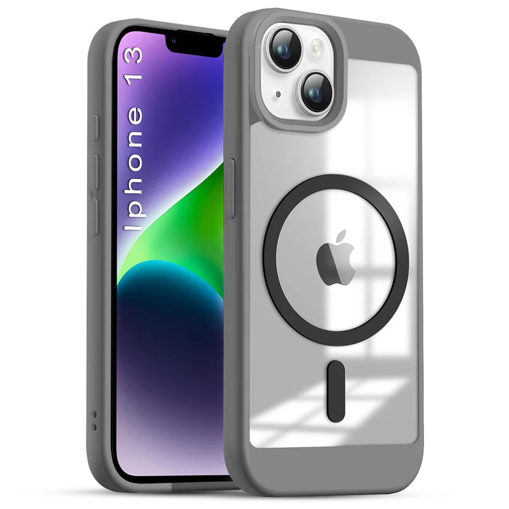 US LITE Shockproof Mag-Safe Transparent Clear Hard Back Cover Case with Soft Edge | Camera Protection & Wireless Charging Support for iPhone Series - Image 6