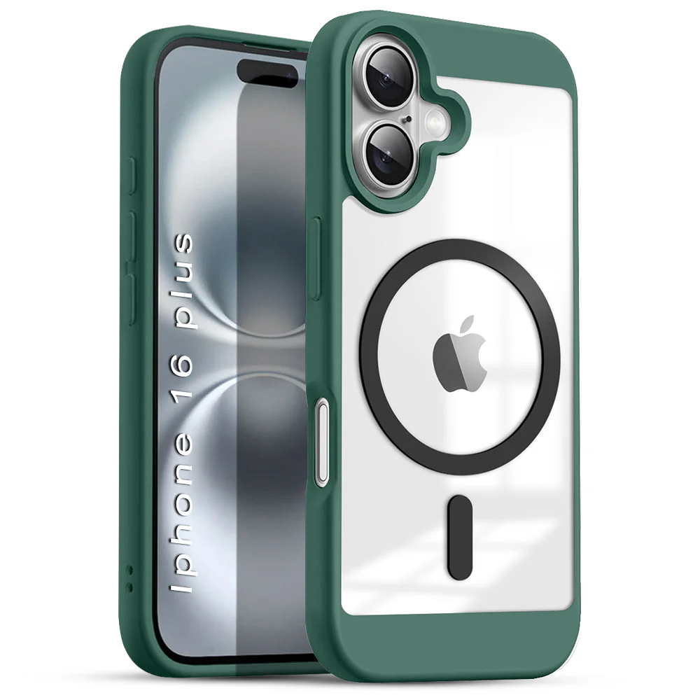 US LITE Shockproof Mag-Safe Transparent Clear Hard Back Cover Case with Soft Edge | Camera Protection & Wireless Charging Support for iPhone Series - Image 64