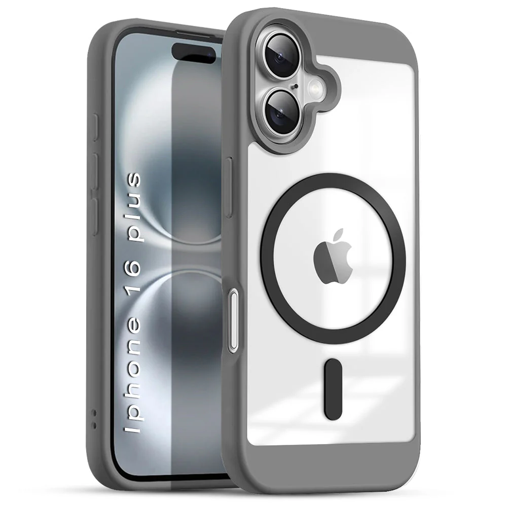 US LITE Shockproof Mag-Safe Transparent Clear Hard Back Cover Case with Soft Edge | Camera Protection & Wireless Charging Support for iPhone Series - Image 66