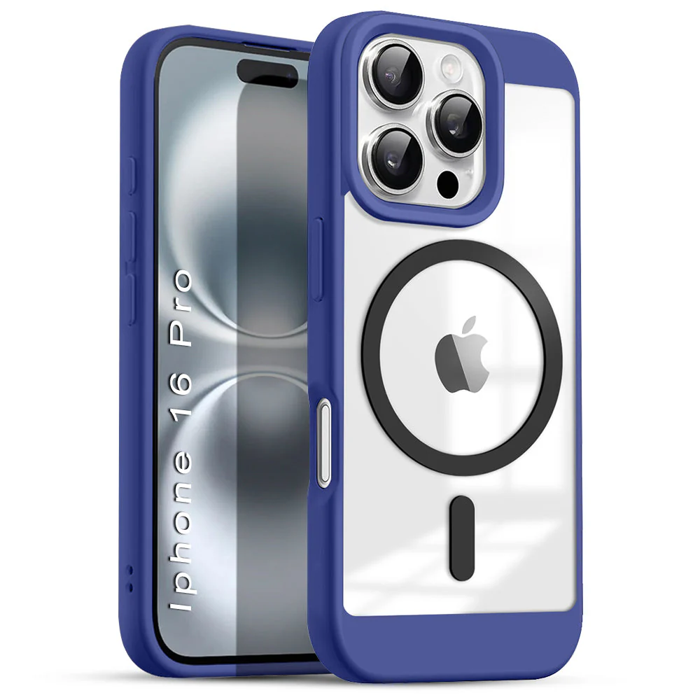 US LITE Shockproof Mag-Safe Transparent Clear Hard Back Cover Case with Soft Edge | Camera Protection & Wireless Charging Support for iPhone Series - Image 68