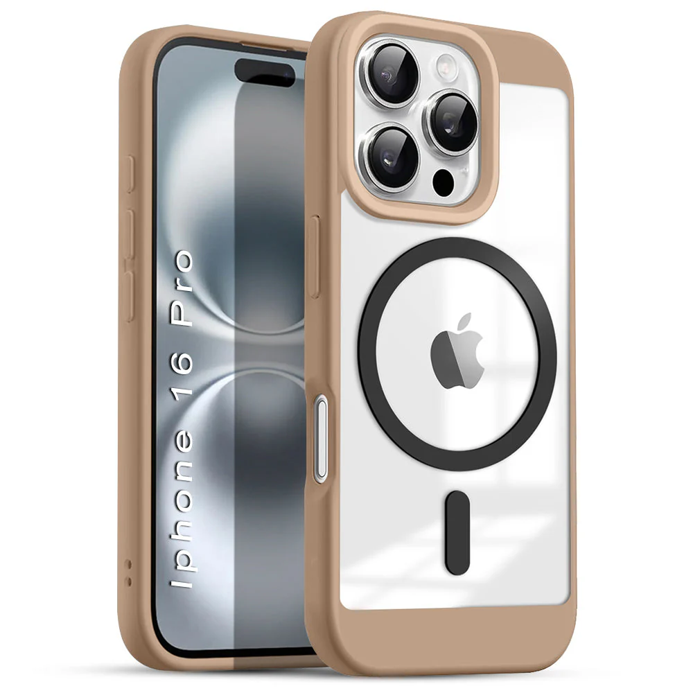 US LITE Shockproof Mag-Safe Transparent Clear Hard Back Cover Case with Soft Edge | Camera Protection & Wireless Charging Support for iPhone Series - Image 70