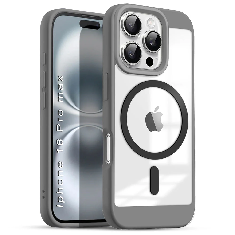US LITE Shockproof Mag-Safe Transparent Clear Hard Back Cover Case with Soft Edge | Camera Protection & Wireless Charging Support for iPhone Series - Image 76