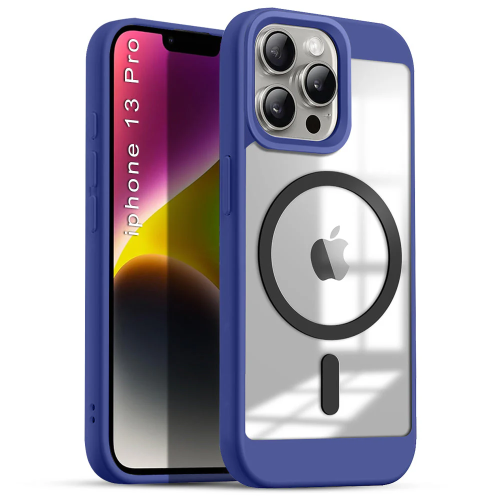 US LITE Shockproof Mag-Safe Transparent Clear Hard Back Cover Case with Soft Edge | Camera Protection & Wireless Charging Support for iPhone Series - Image 8